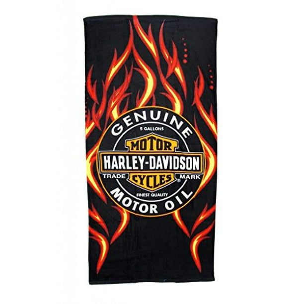 Harley Davidson Motorcycle Beach Bath Towel 30x60 Trade Mark